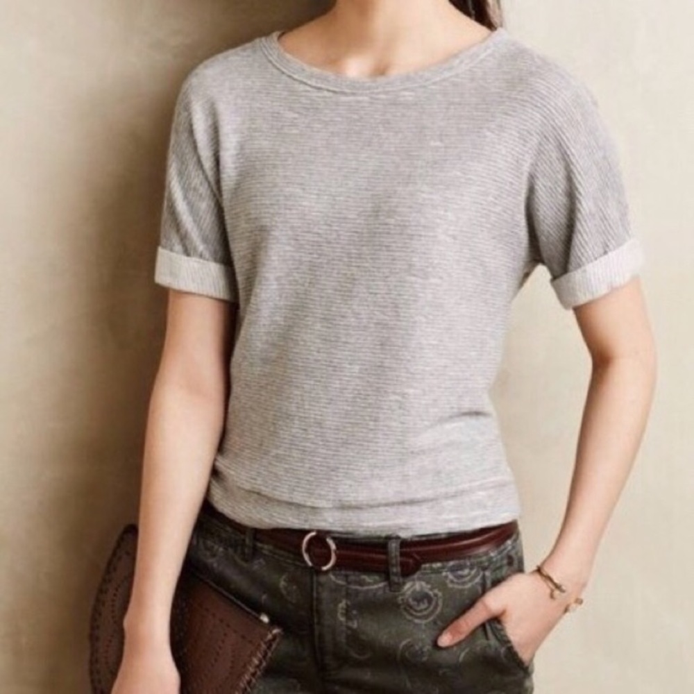 ANTHROPOLOGIE Dolan Ridge Line Textured Top-SZ. XS
